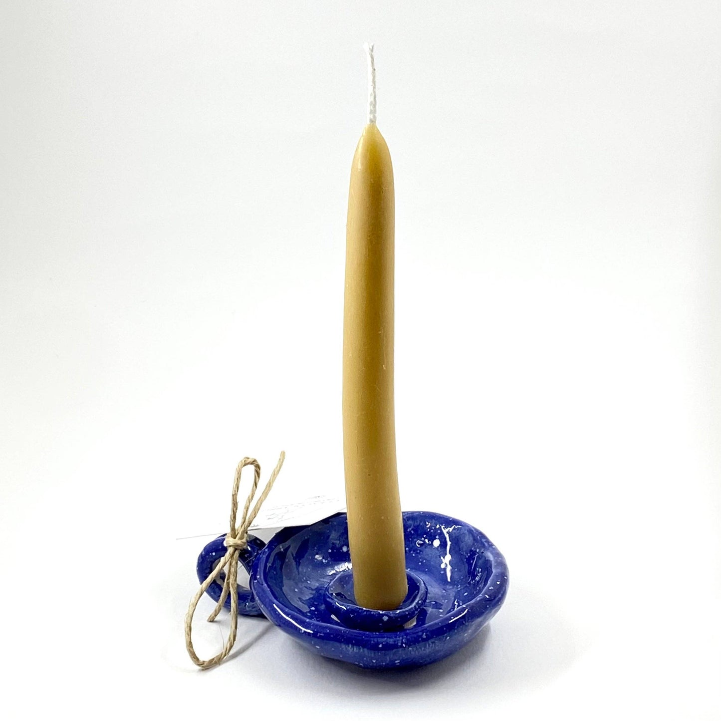 Blue Ritual Candle Chamberstick Bowl