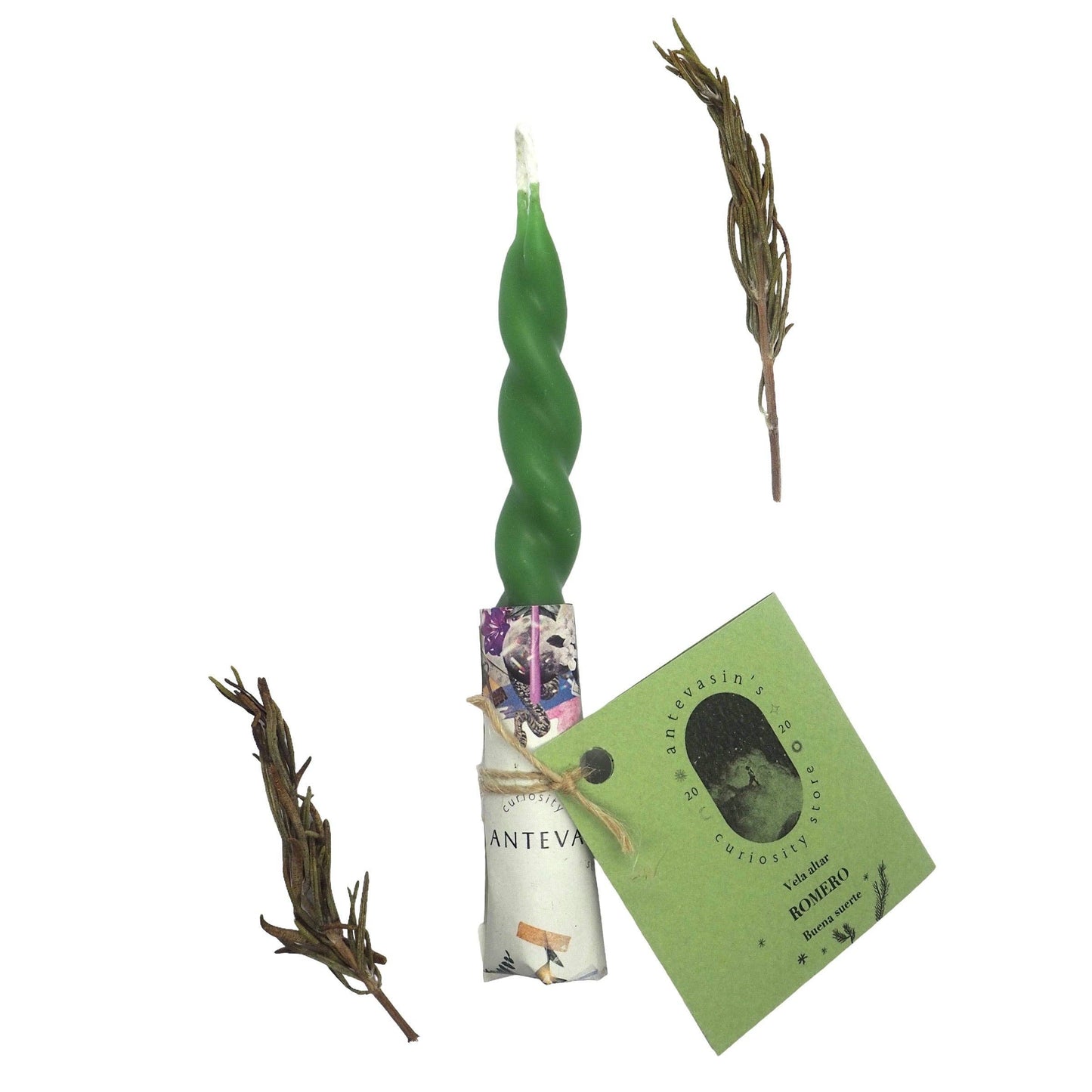 Rosemary Ritual Duplero Candle: Health + Good Luck