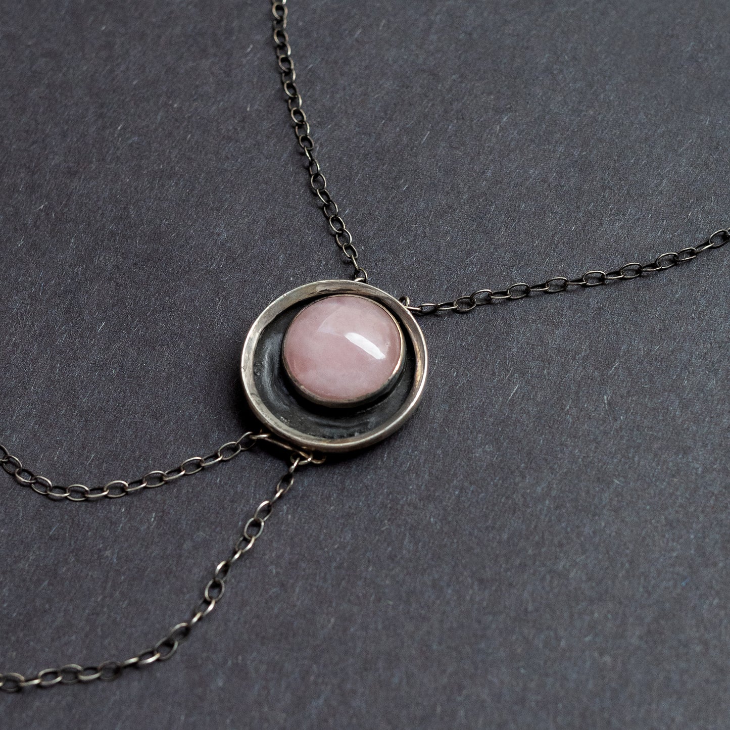 Hekate Bolo Necklace: Rose Quartz