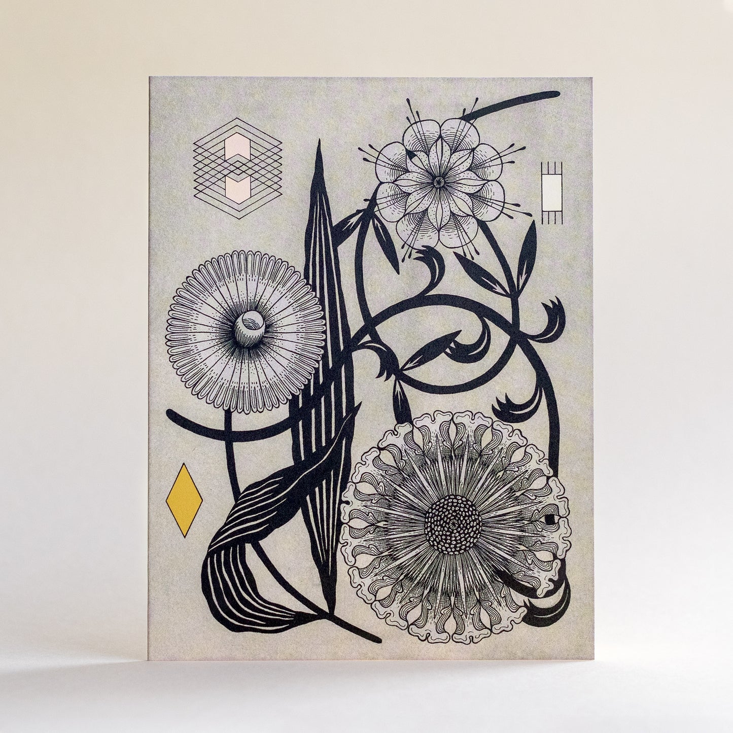 Floral Geometry Notecard