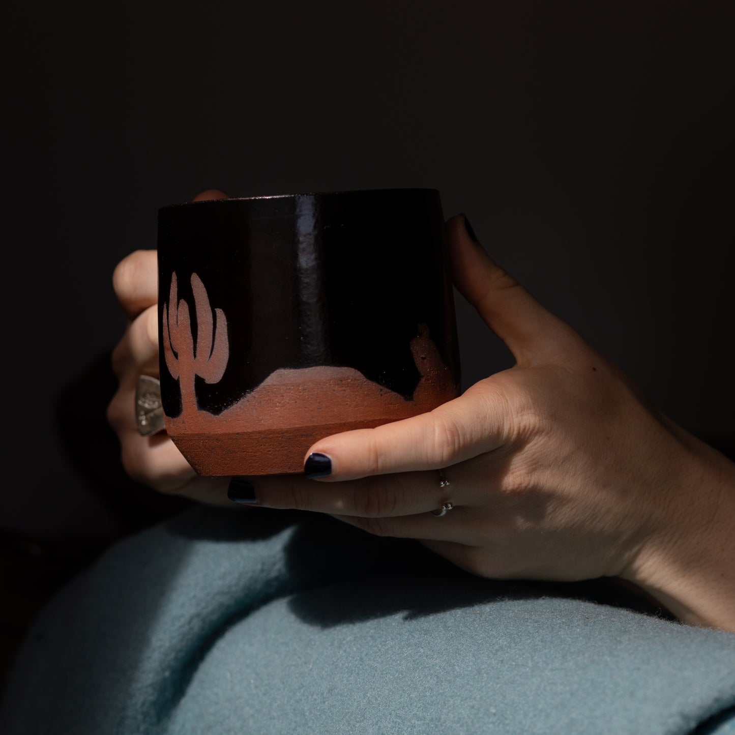 Sarah Duyer: Black Cactus Mug