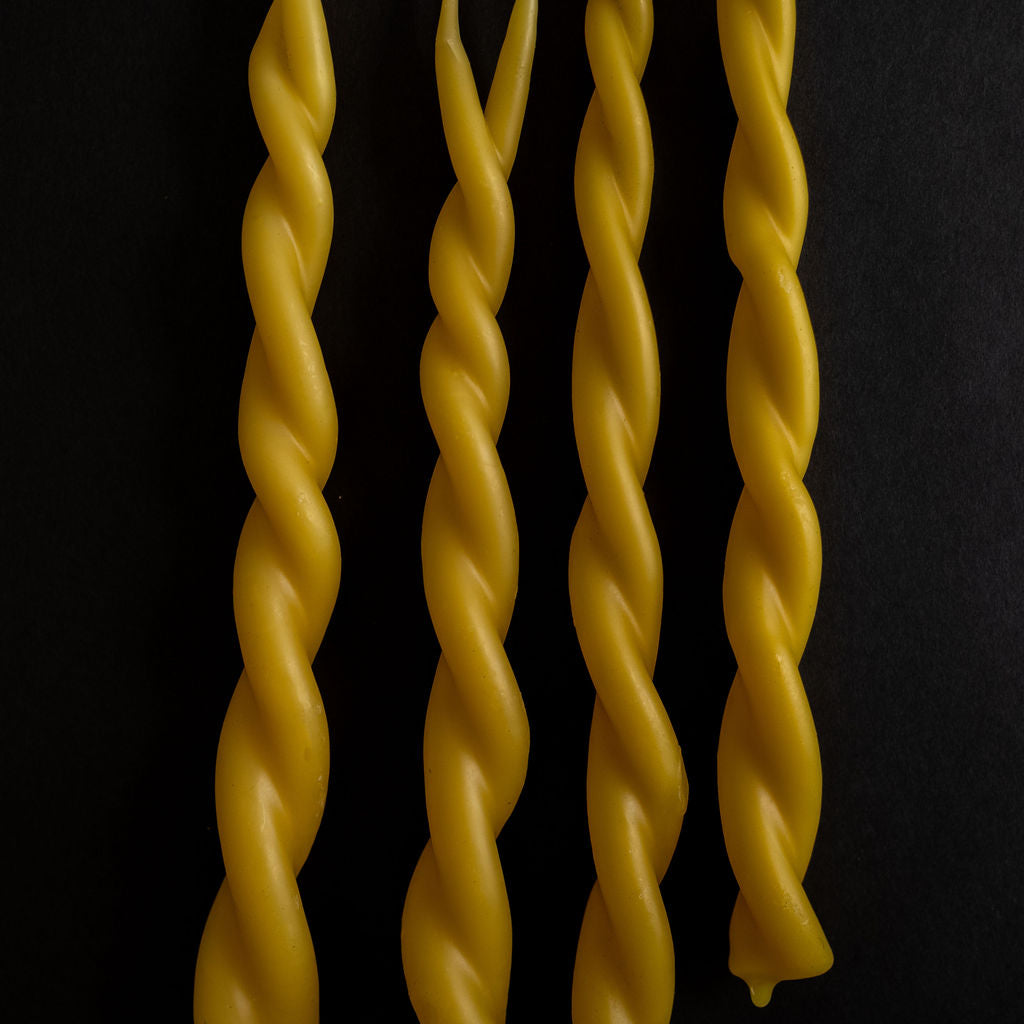 Beeswax Twin Flame Taper Candles