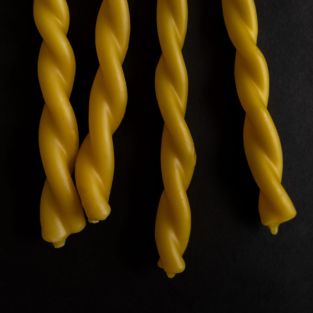 Beeswax Twin Flame Taper Candles