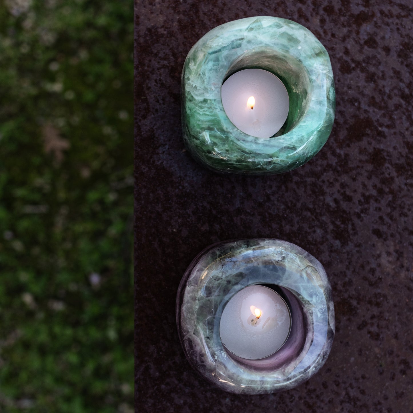 Votive Holder: Fluorite
