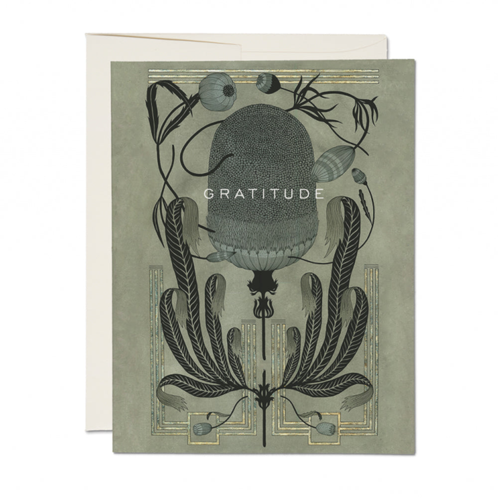 Gratitude Deco Floral Notecard