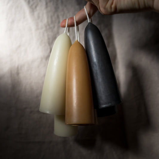 Beeswax Candles: Stubby