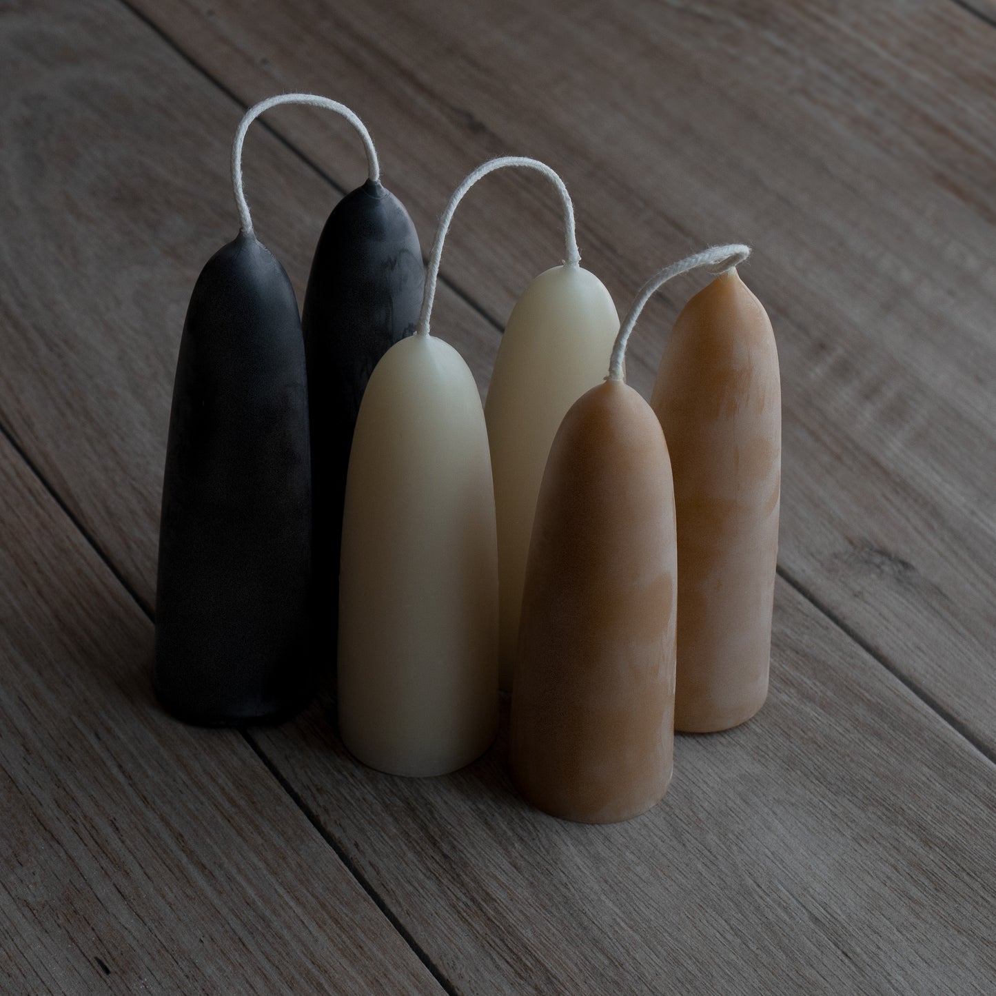 Beeswax Candles: Stubby