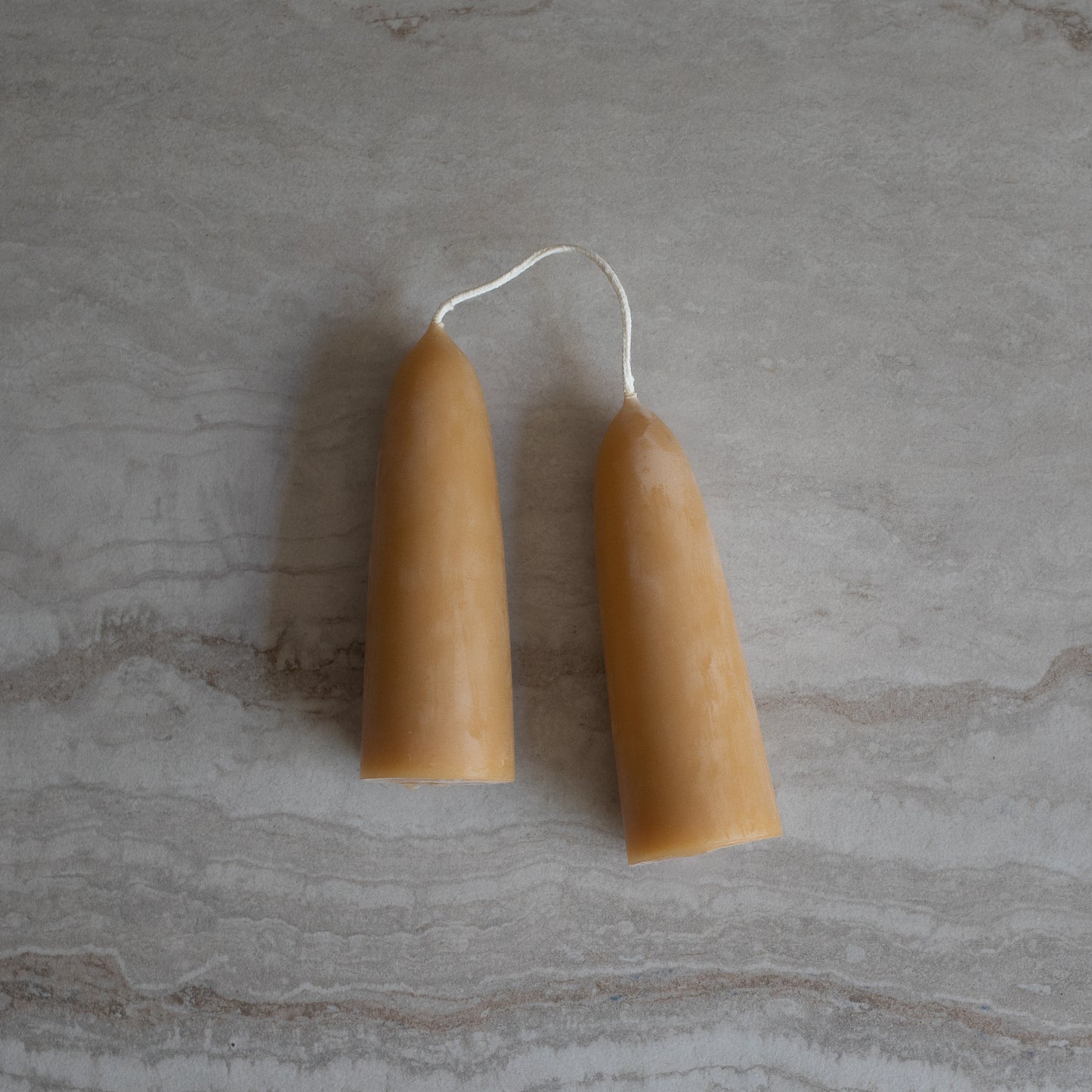 Beeswax Candles: Stubby