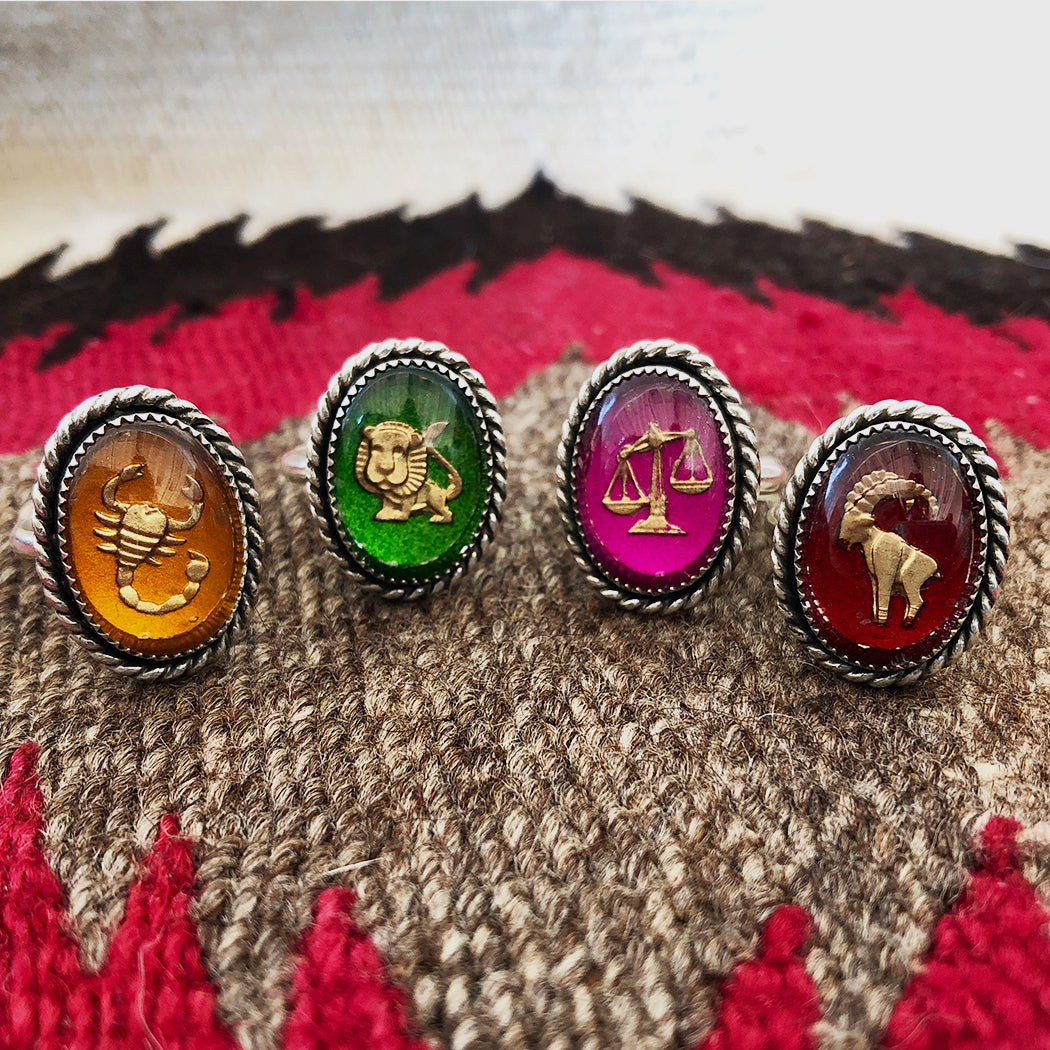 Oval Zodiac Ring