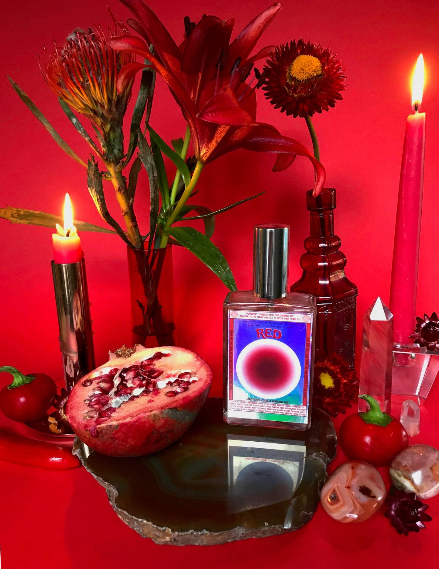 Red Vibrational Color + Gemstone Mist