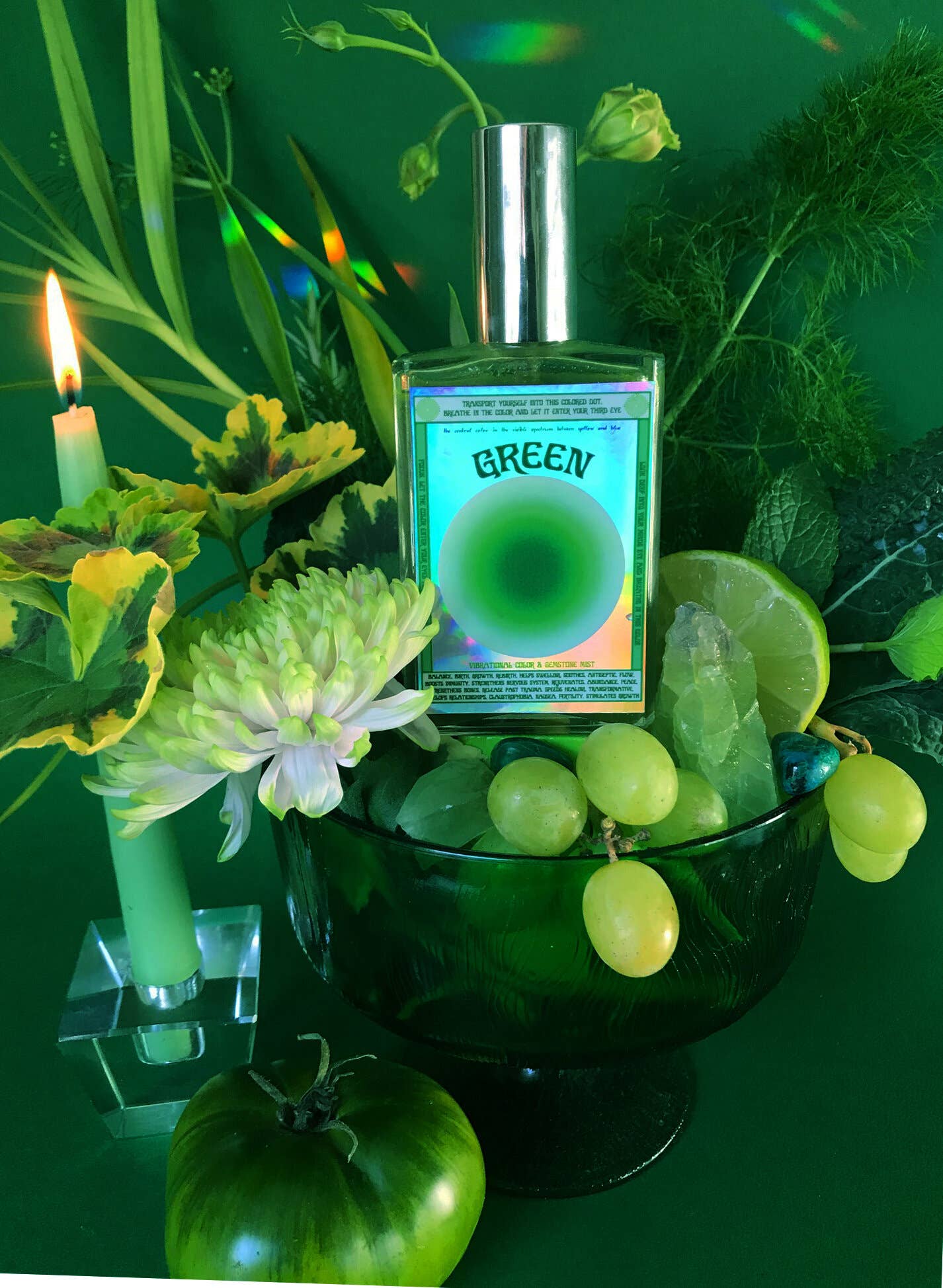 Green Vibrational Color + Gemstone Mist