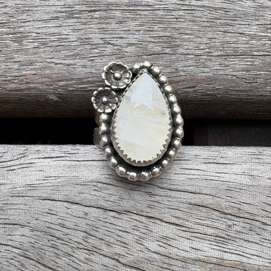 Moonstone Teardrop Ring
