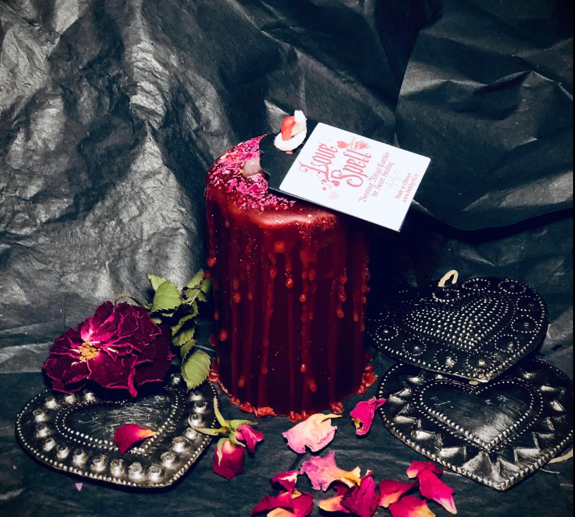 𝔏𝔬𝔳𝔢 𝔖𝔭𝔢𝔩𝔩 ~ Beeswax Ritual Candle
