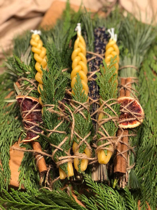 Braided Beeswax Candles