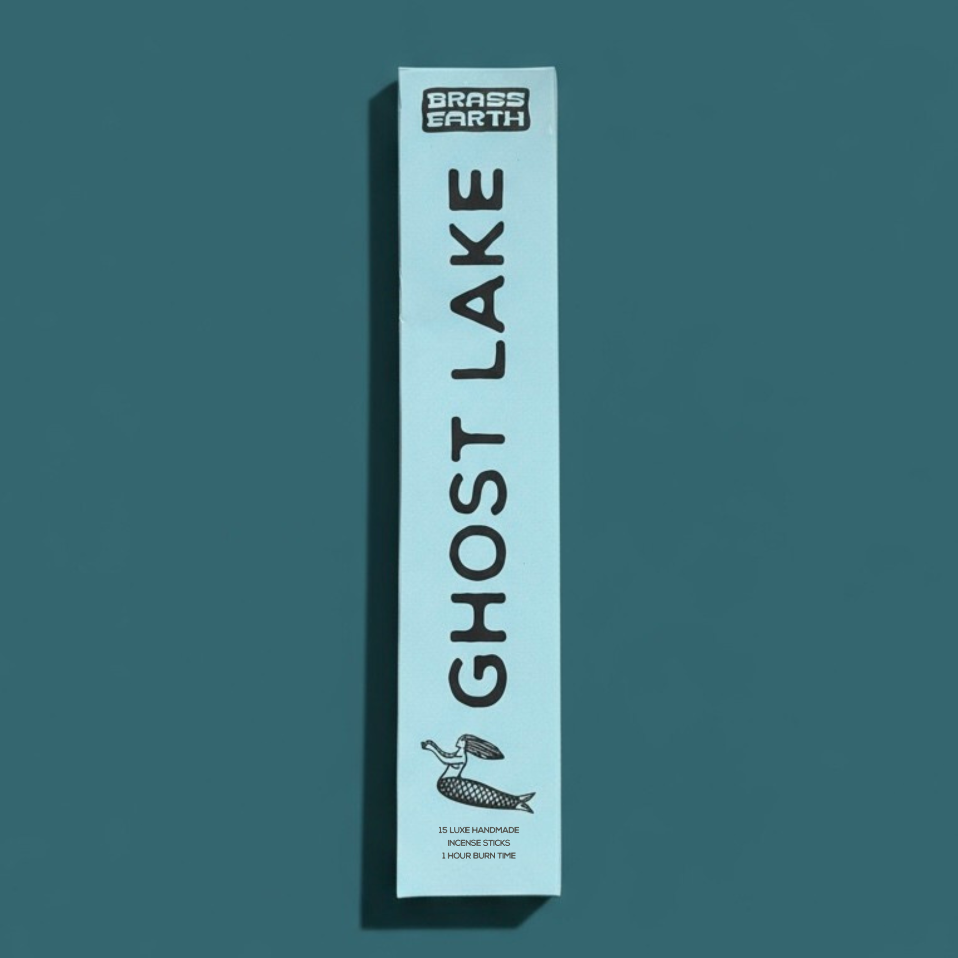 Tall rectangular product box with 'Ghost Lake' branding on a teal background