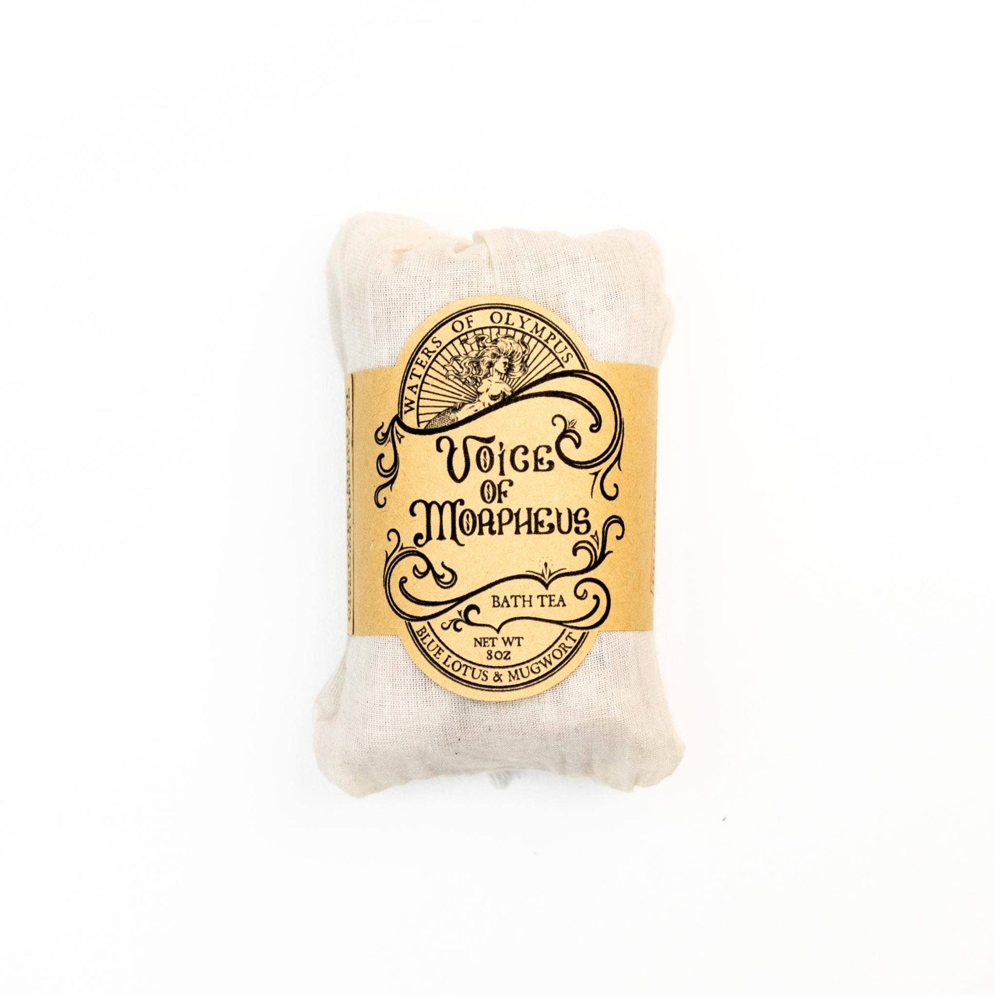 Bath tea package with 'Voice of Moapheus' label on a white background
