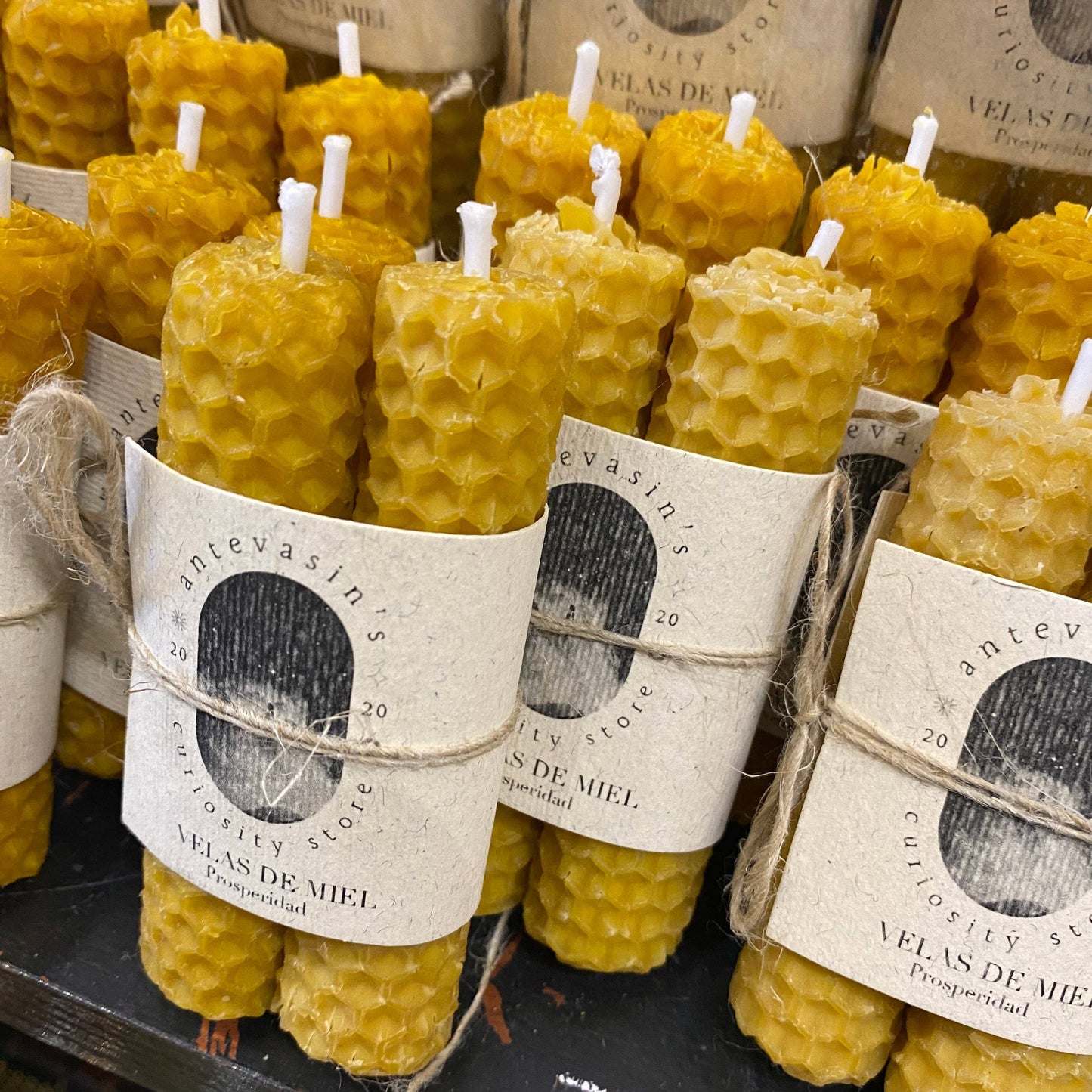 Mini Honeycomb Beeswax Candles