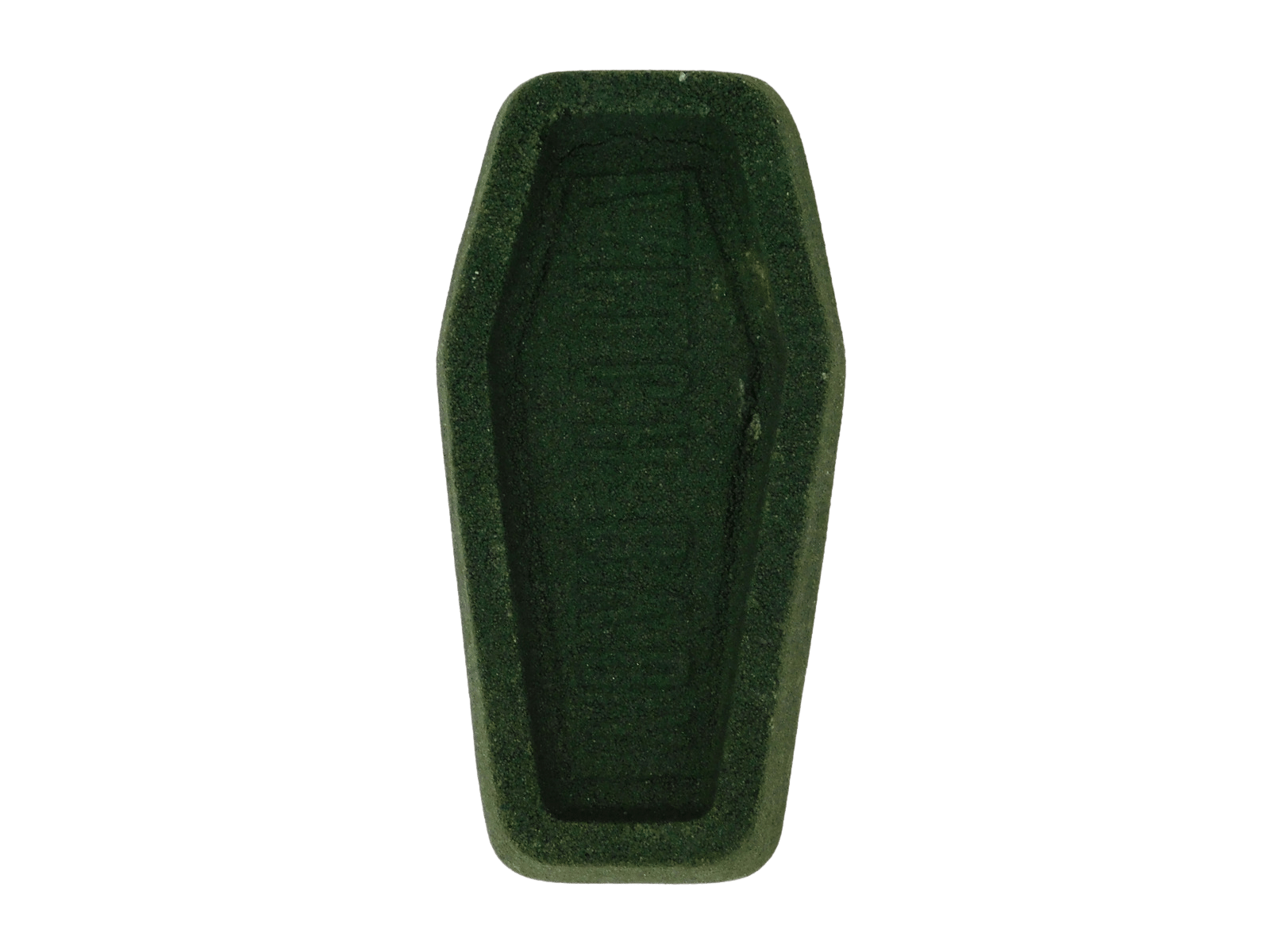 Green coffin-shaped bath bomb