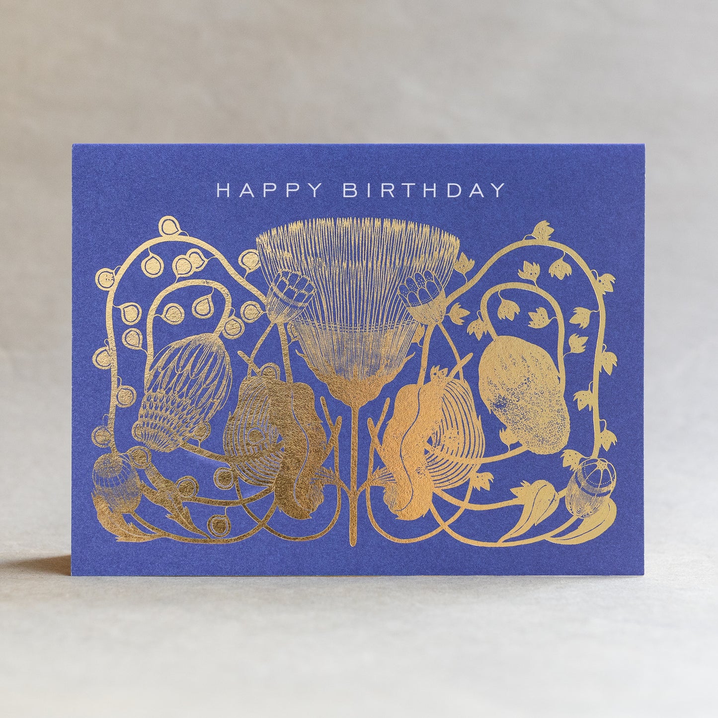 Happy Birthday Floral Foil Notecard