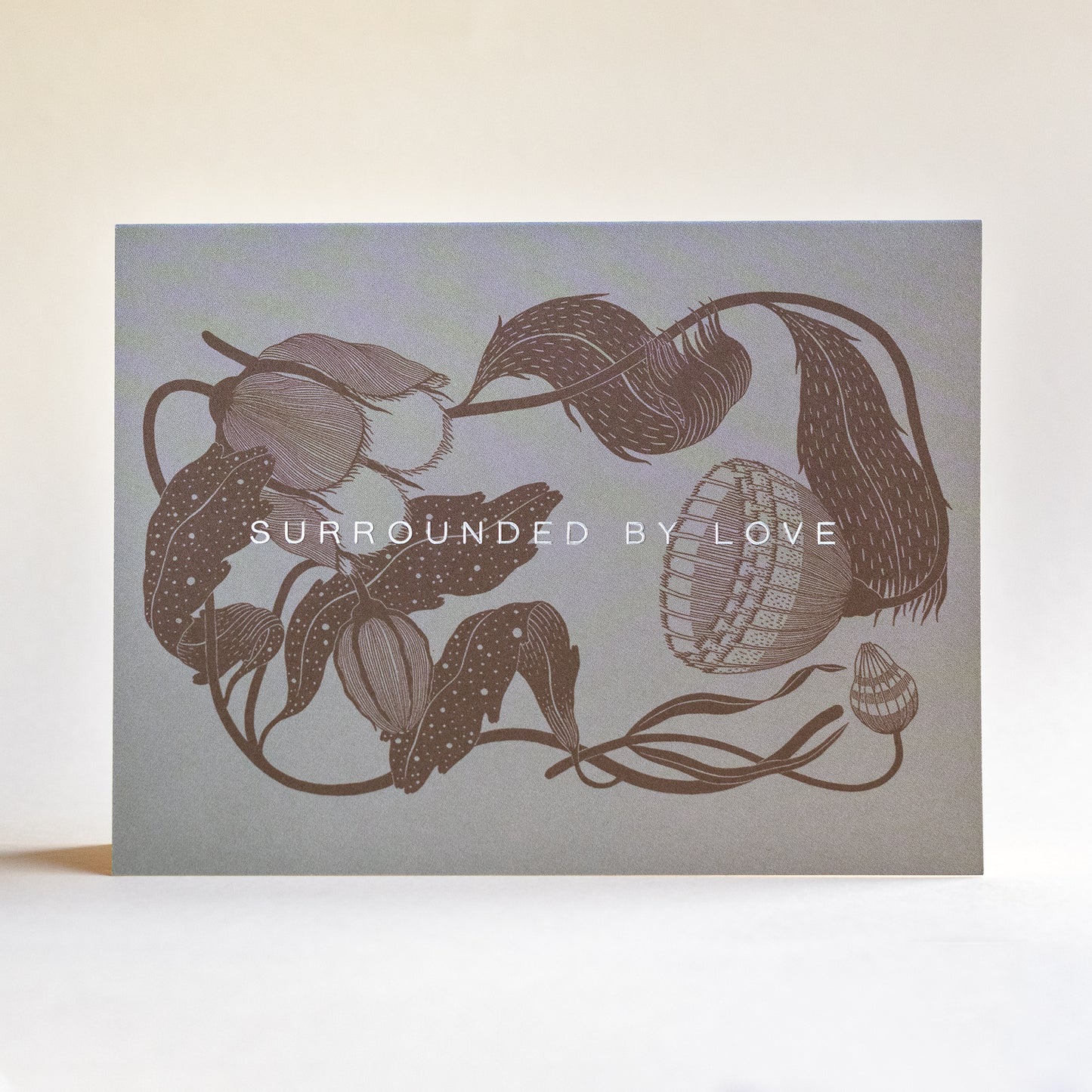 Surrounded By Love Floral Foil Notecard