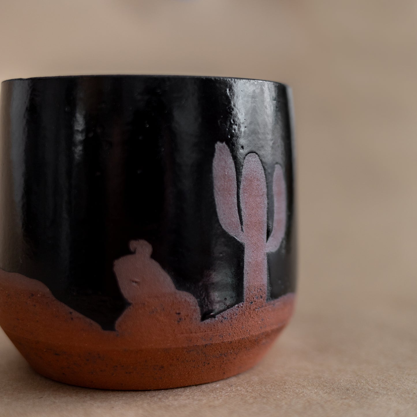 Sarah Duyer: Black Cactus Mug